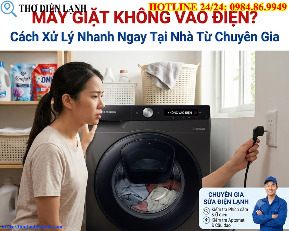 Máy Giặt Không Vào Điện