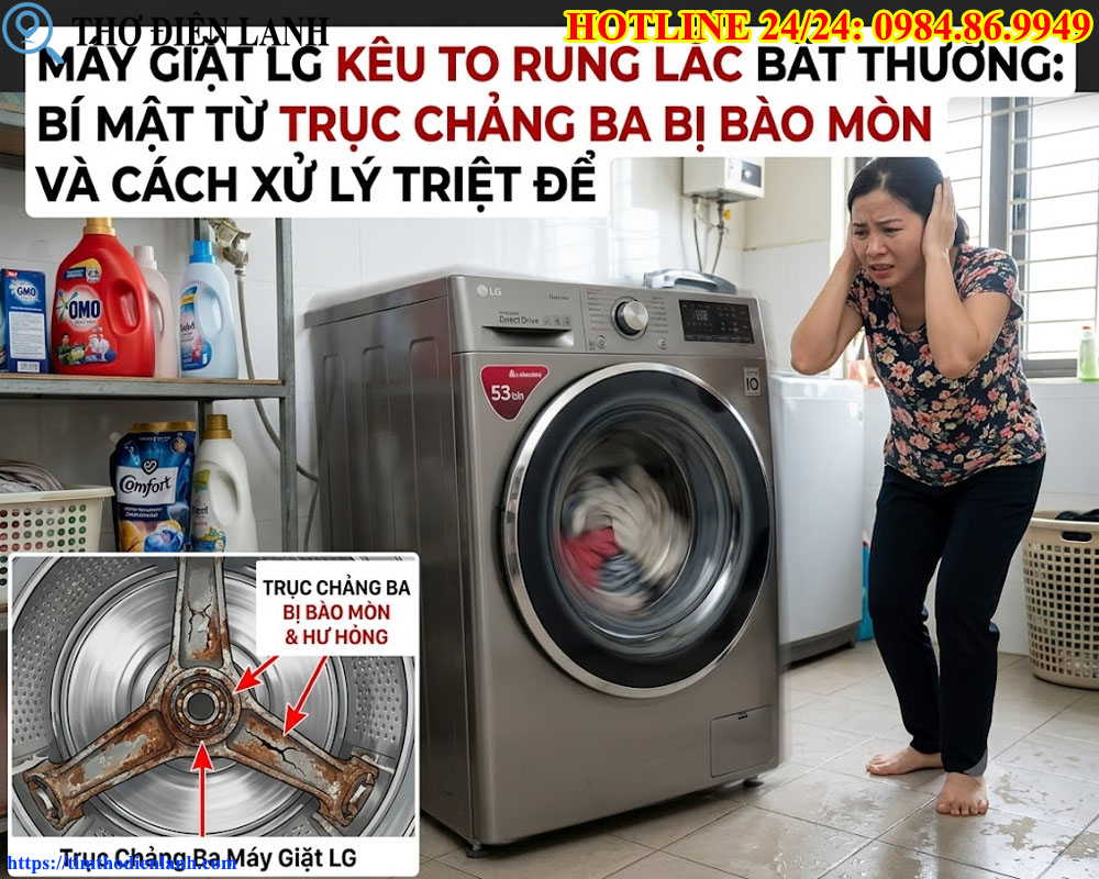 Máy Giặt LG Kêu To Rung Lắc Bất Thường