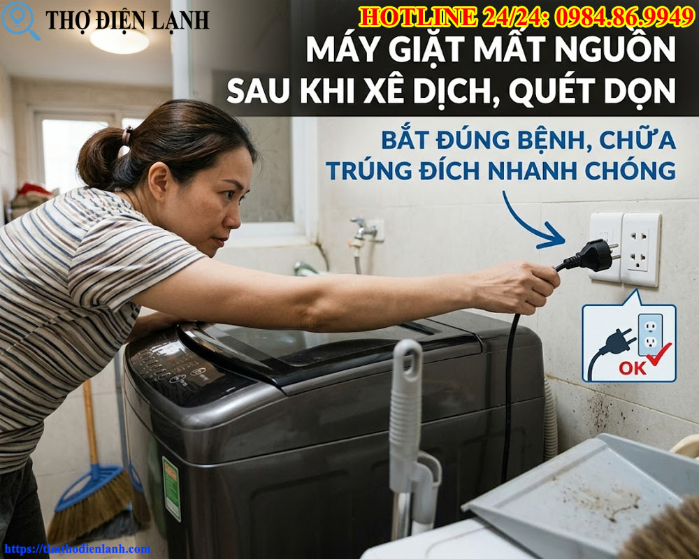 Máy Giặt Mất Nguồn Sau Khi Xê Dịch