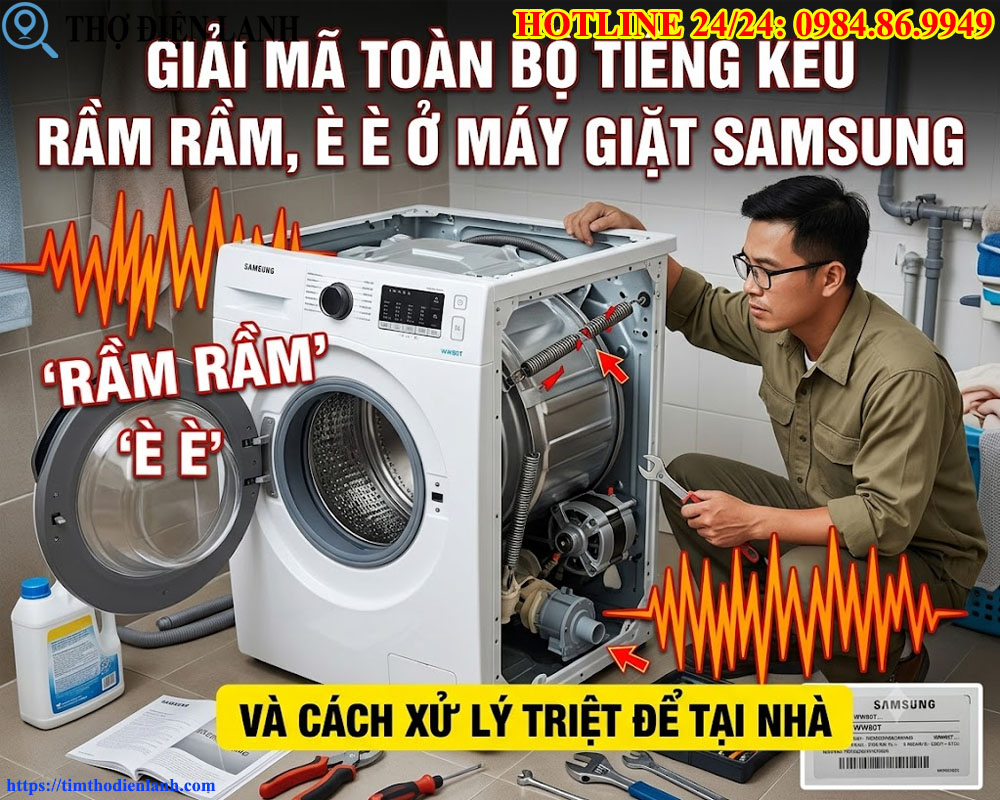 Máy Giặt Samsung Kêu Rầm Rầm È È