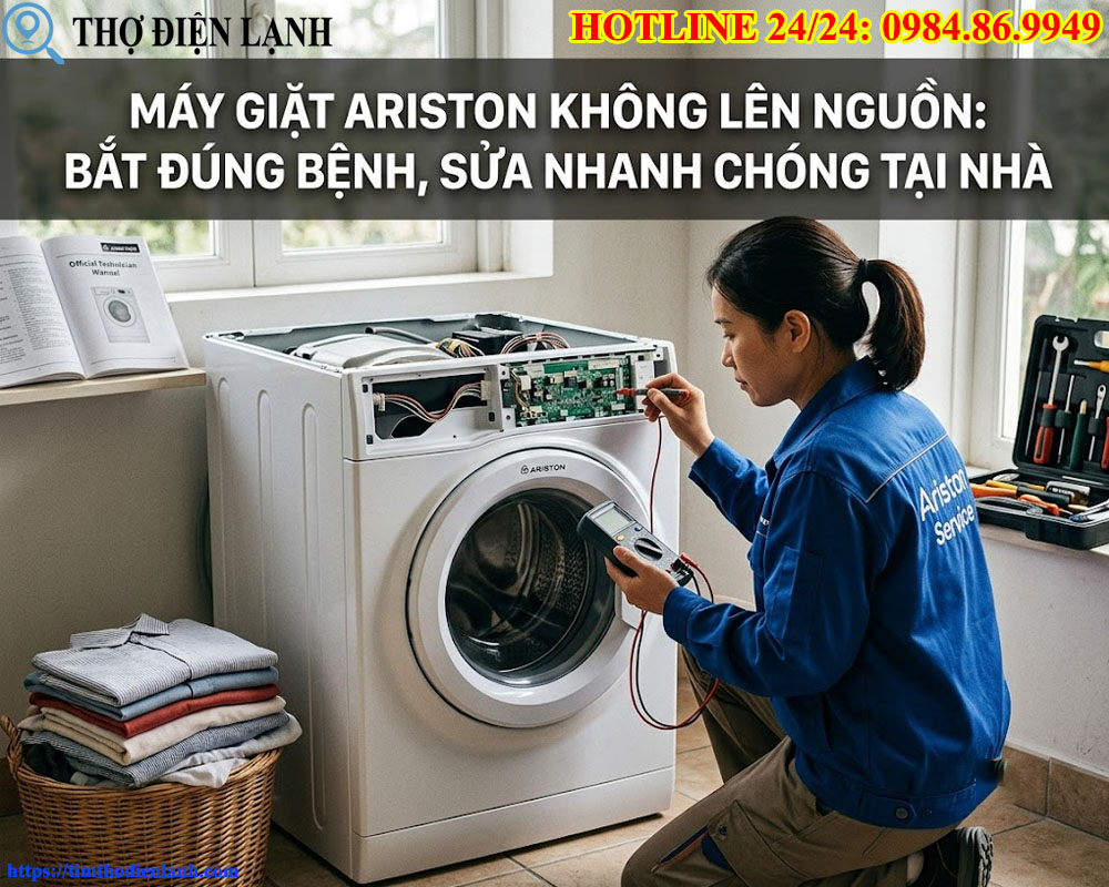 Máy giặt Ariston không lên nguồn