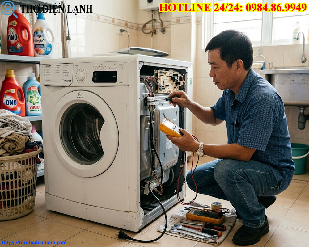 Máy giặt Indesit không lên nguồn