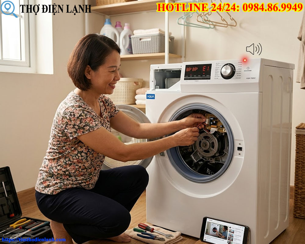 Máy giặt kêu bíp bíp liên tục