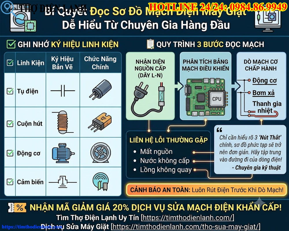 Sơ Đồ Mạch Điện Máy Giặt