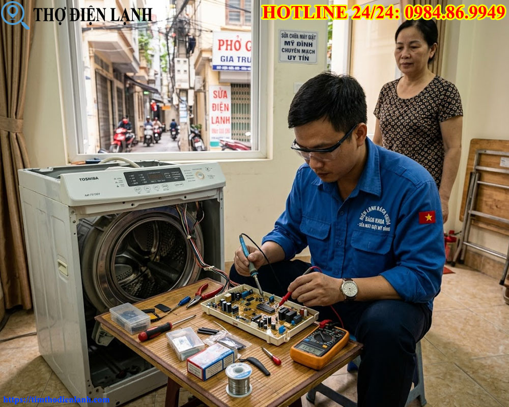 Sửa Bo Mạch Máy Giặt Tại Mỹ Đình