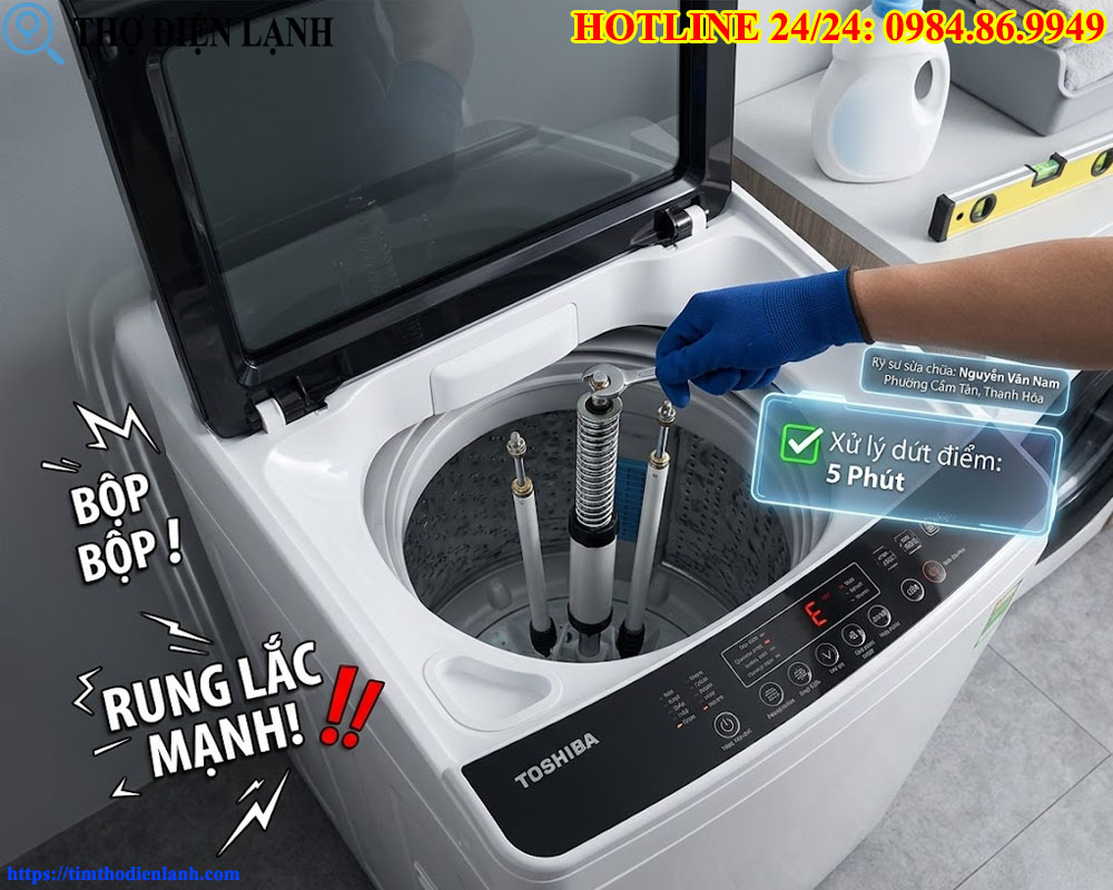 Sửa Lỗi Máy Giặt Toshiba Rung Lắc