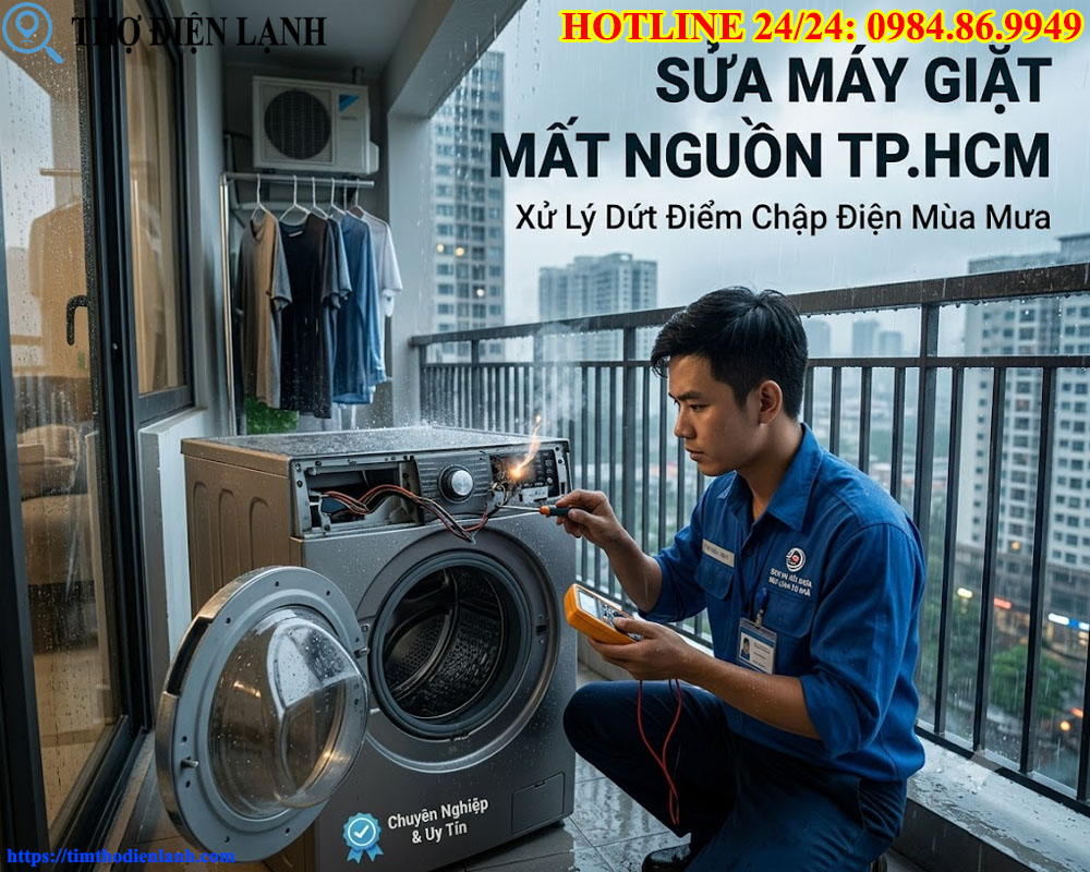 Sửa Máy Giặt Mất Nguồn Tại Nhà TP.HCM