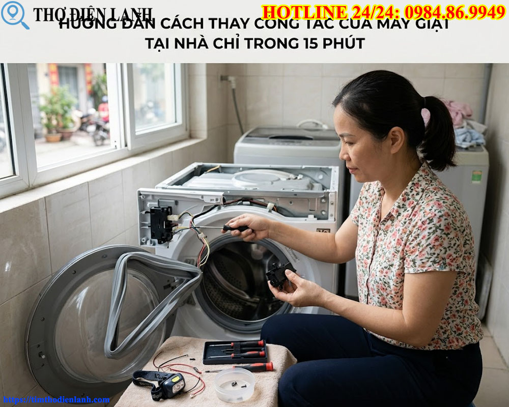 Thay Công Tắc Cửa Máy Giặt