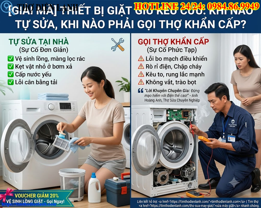 Thiết Bị Giặt Giũ Kêu Cứu