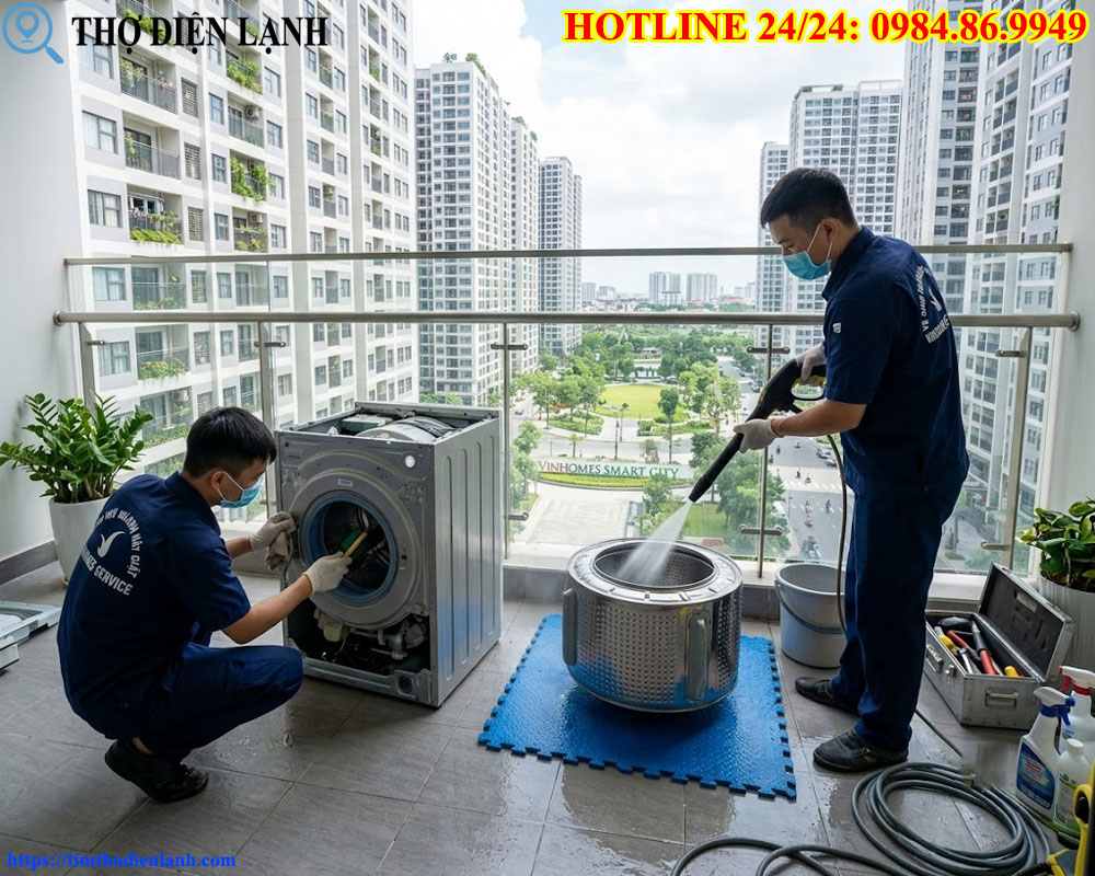 Thợ Vệ Sinh Máy Giặt Tại Vinhomes Smart City & Ocean Park