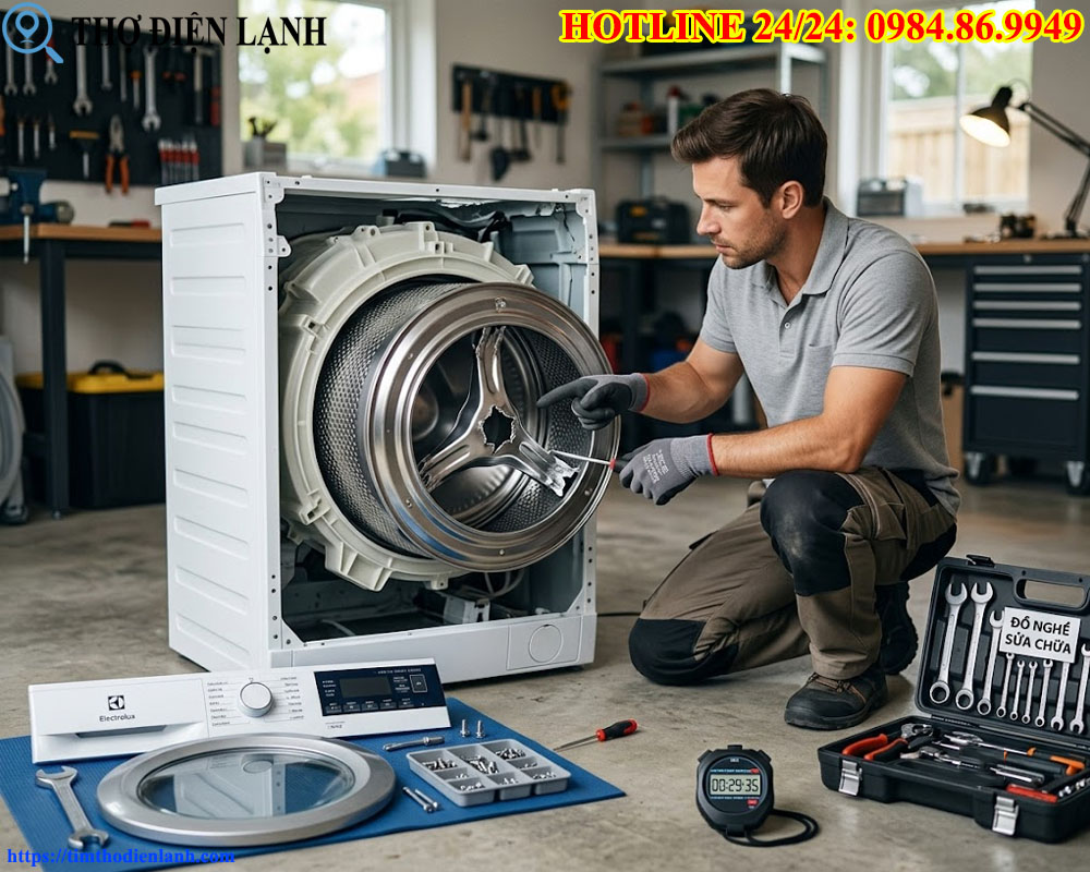 Tự Tháo Lồng Giặt Và Kiểm Tra Chảng Ba