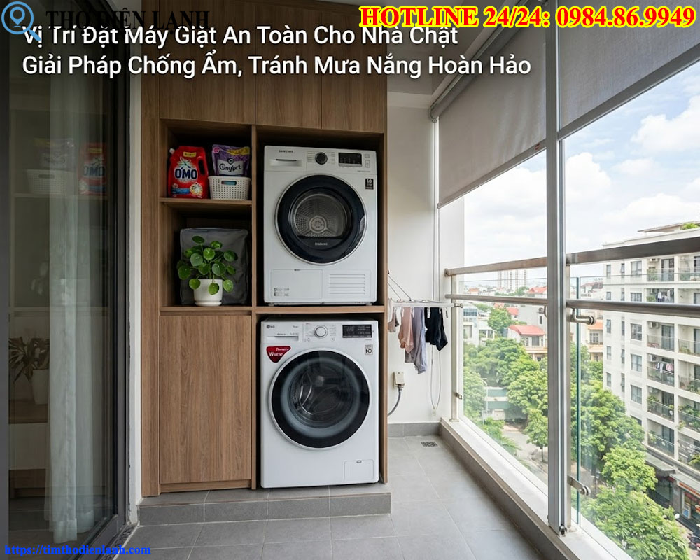 Vị Trí Đặt Máy Giặt An Toàn Cho Nhà Chật