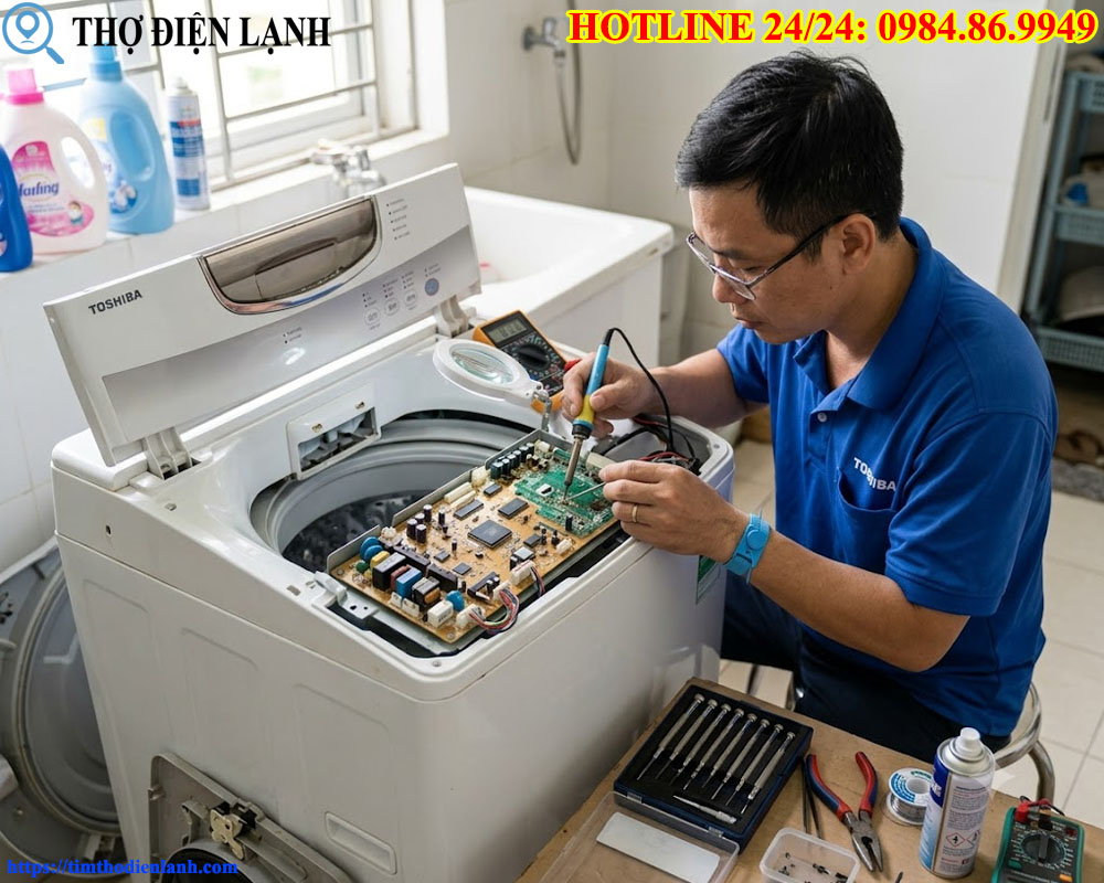 Xử Lý Bo Mạch Máy Giặt Toshiba