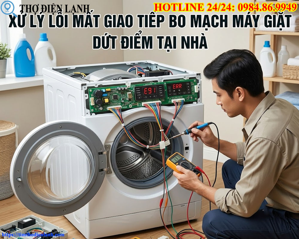 Xử Lý Lỗi Mất Giao Tiếp Bo Mạch Máy Giặt