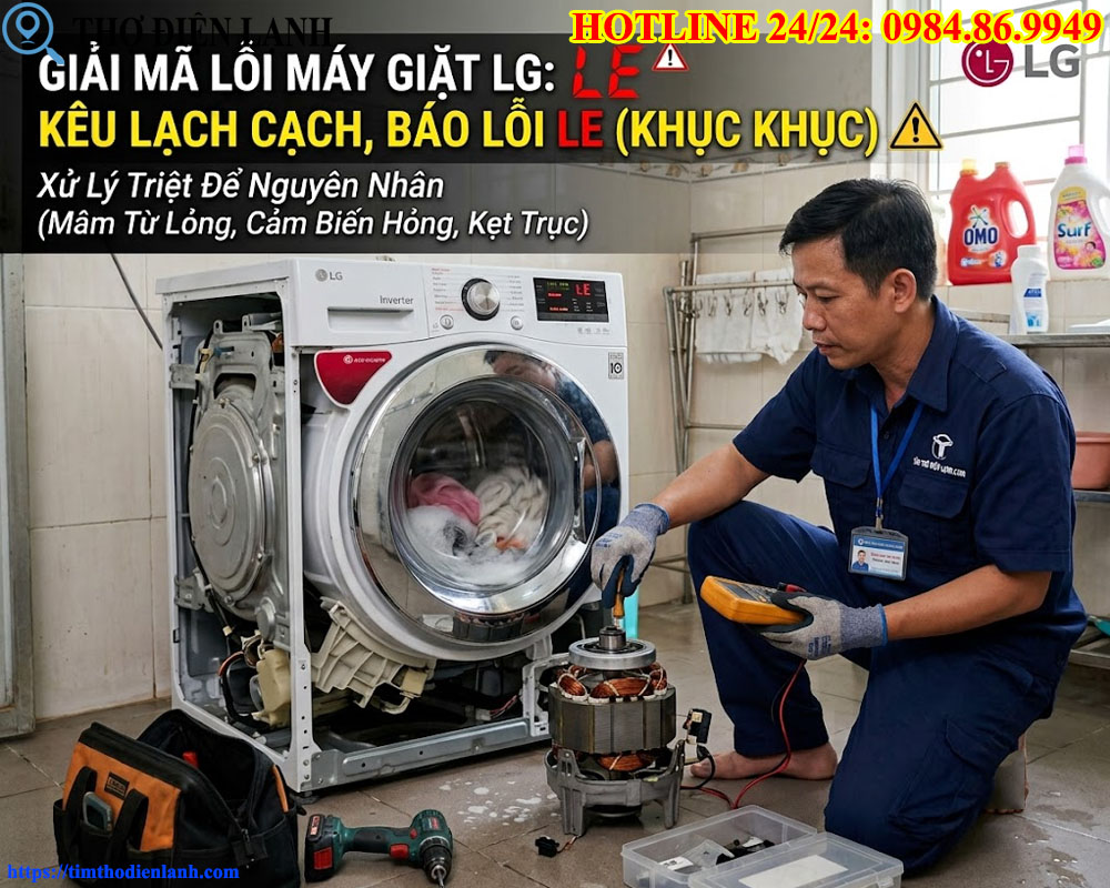 Xử Lý Lỗi Máy Giặt LG Kêu Lạch Cạch