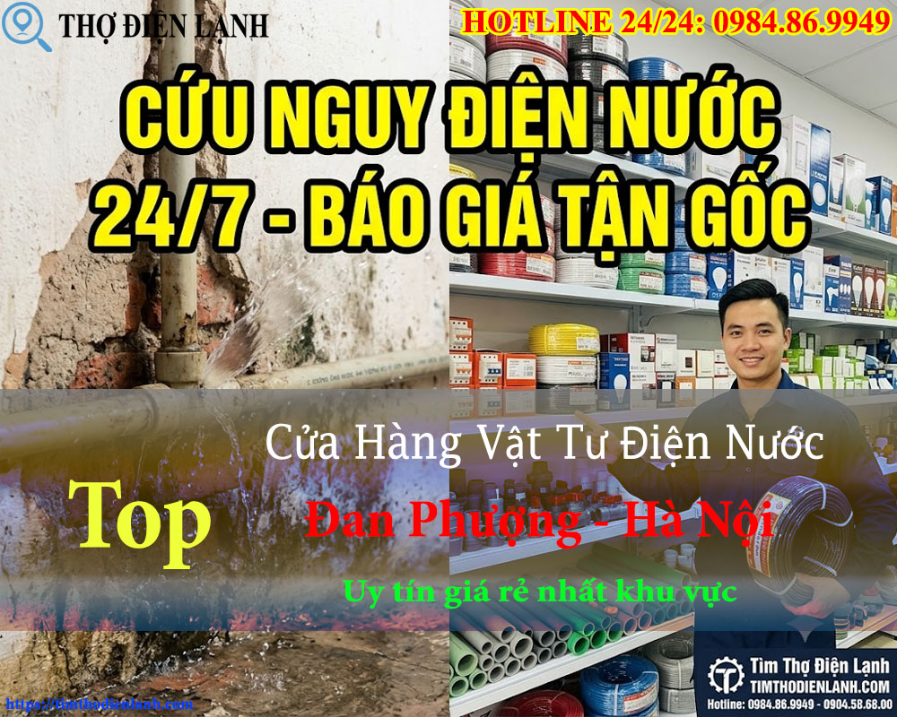 cửa hàng vật tư điện nước Đan Phượng