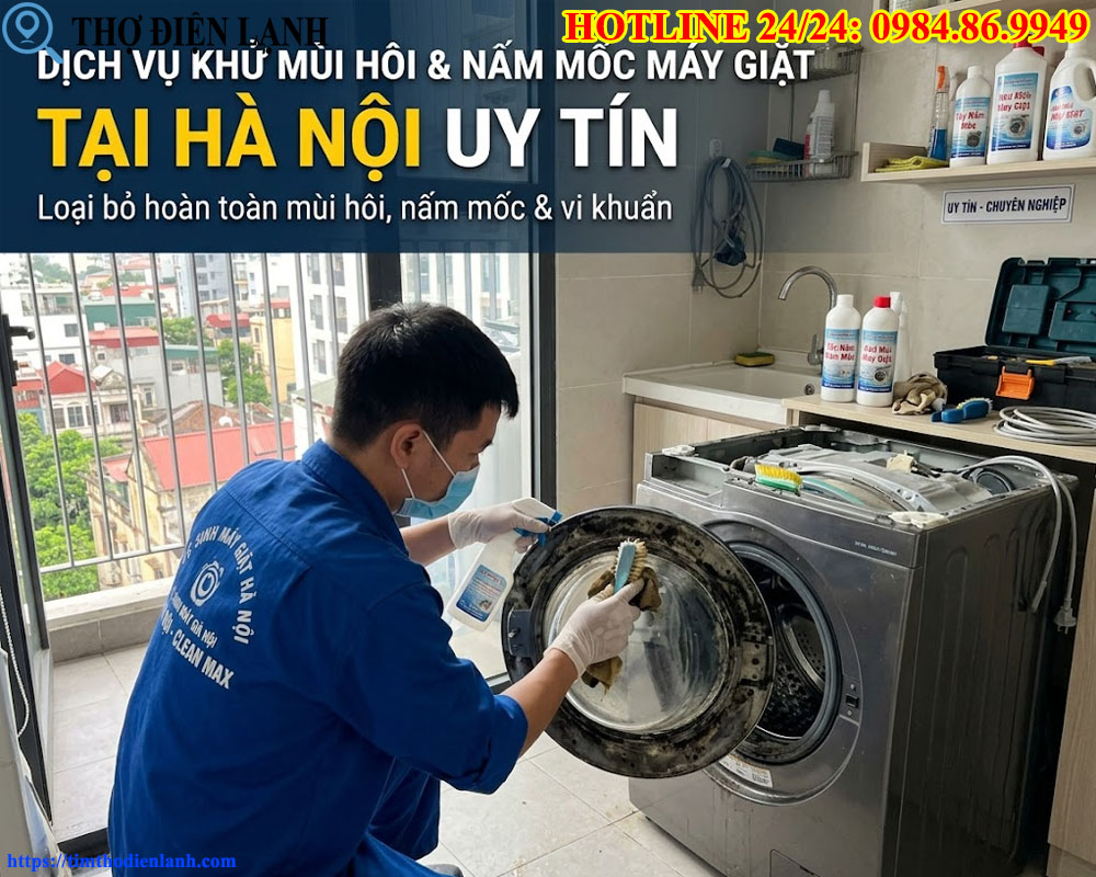 dịch vụ khử mùi hôi nấm mốc máy giặt tại Hà Nội