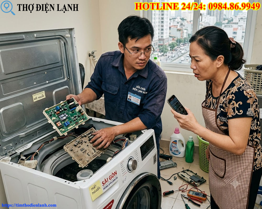 sửa máy giặt mất nguồn tại Thành phố Hồ Chí Minh