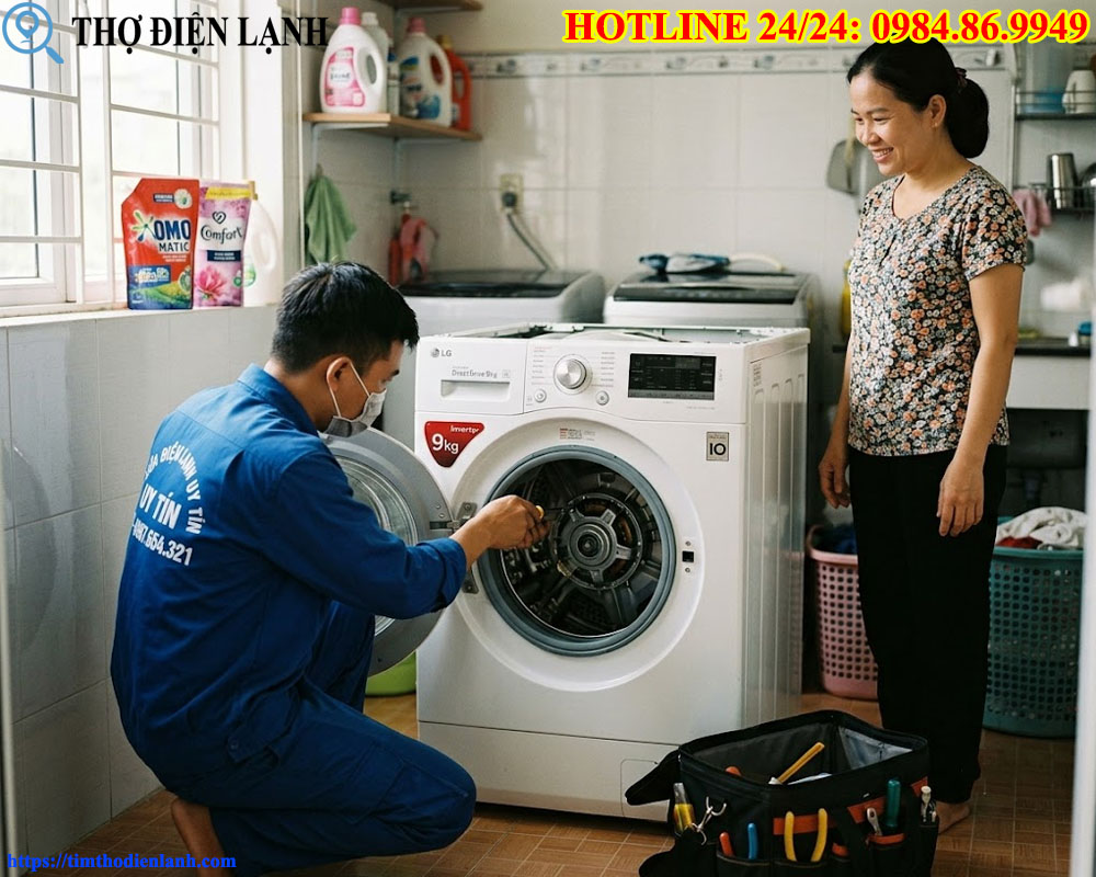 trung tâm chuyên sửa máy giặt LG Inverter Direct Drive