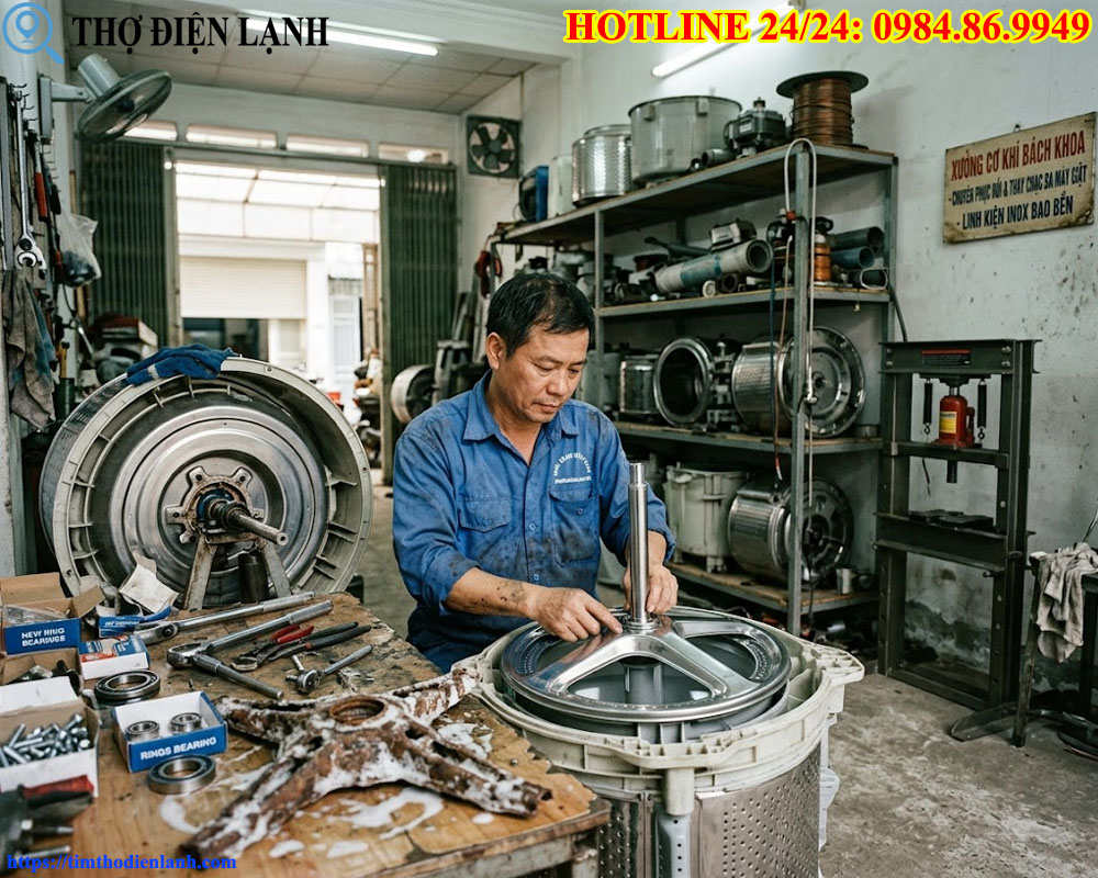 xưởng thay chạc ba máy giặt tại Hà Nội