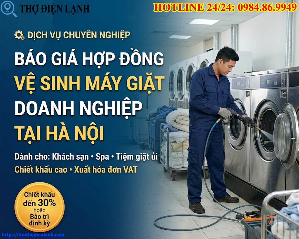 Báo Giá Hợp Đồng Vệ Sinh Máy Giặt Doanh Nghiệp Tại Hà Nội