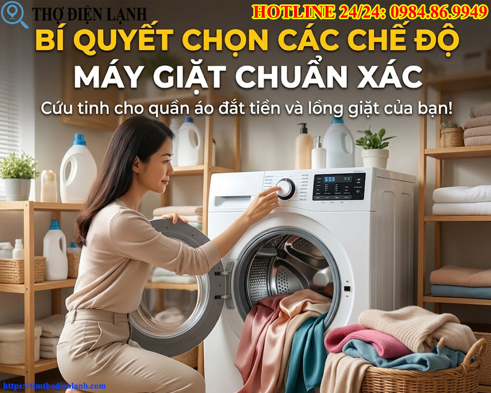 Bí quyết chọn các chế độ máy giặt chuẩn xác