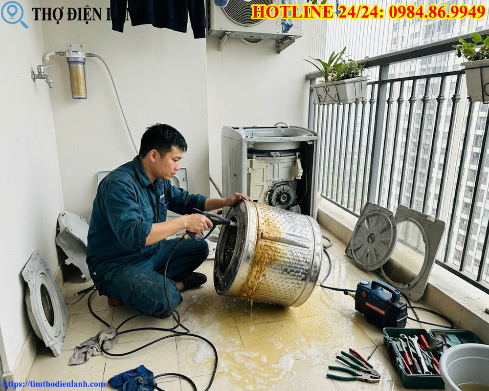 Cách vệ sinh máy giặt cho các khu chung cư Hà Nội hay bị cặn vàng, nước đục