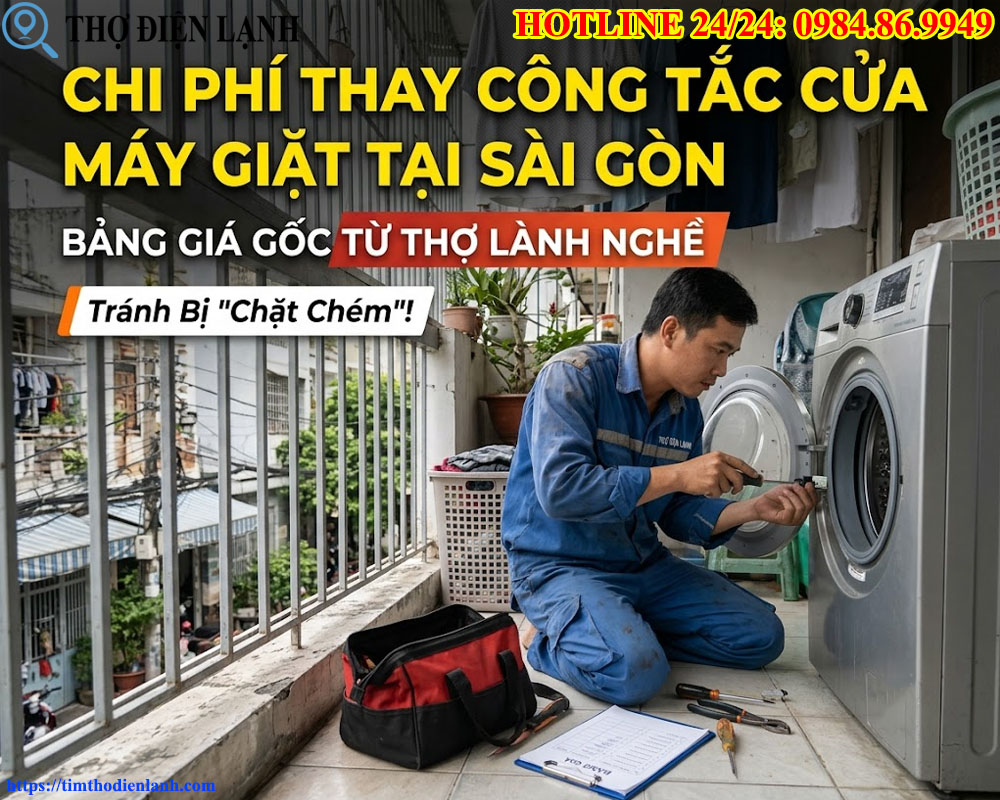 Chi Phí Thay Công Tắc Cửa Máy Giặt Tại Sài Gòn