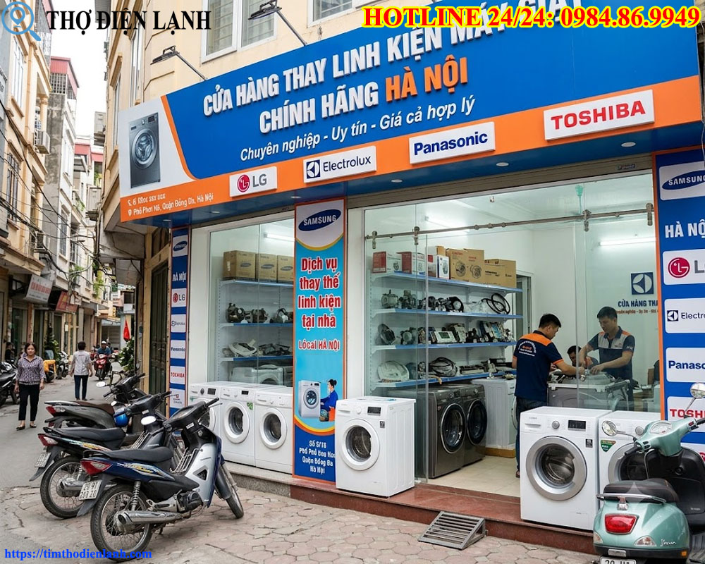 Cửa Hàng Thay Linh Kiện Máy Giặt Chính Hãng Hà Nội