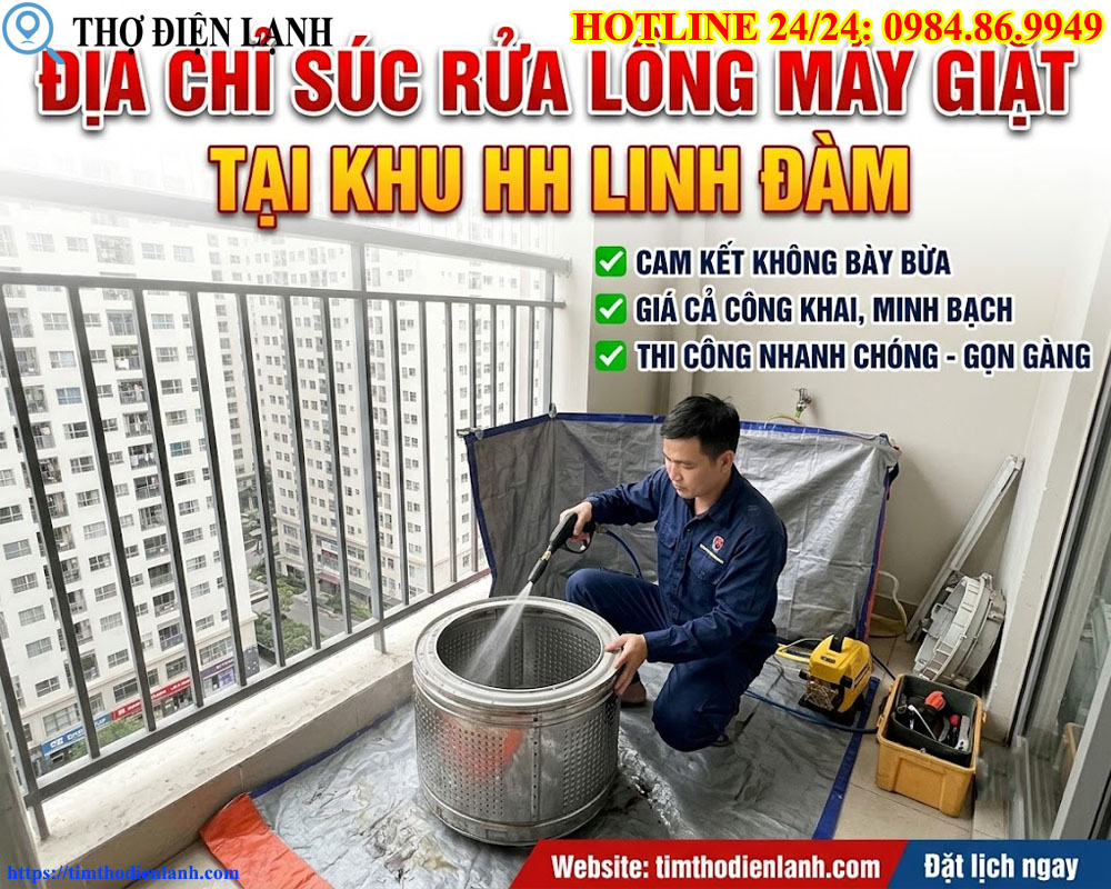 Địa Chỉ Súc Rửa Lồng Máy Giặt Tại HH Linh Đàm