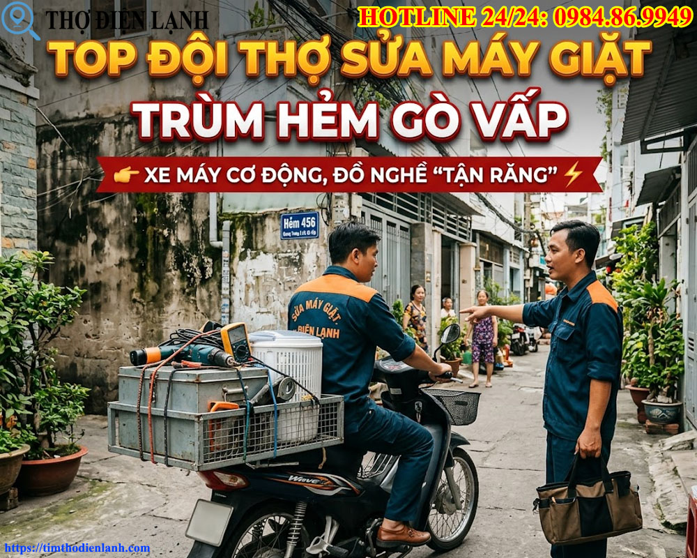 Đội Thợ Sửa Máy Giặt Trùm Hẻm Gò Vấp
