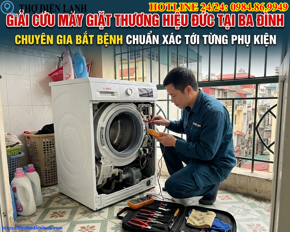 Giải Cứu Máy Giặt Thương Hiệu Đức Tại Ba Đình