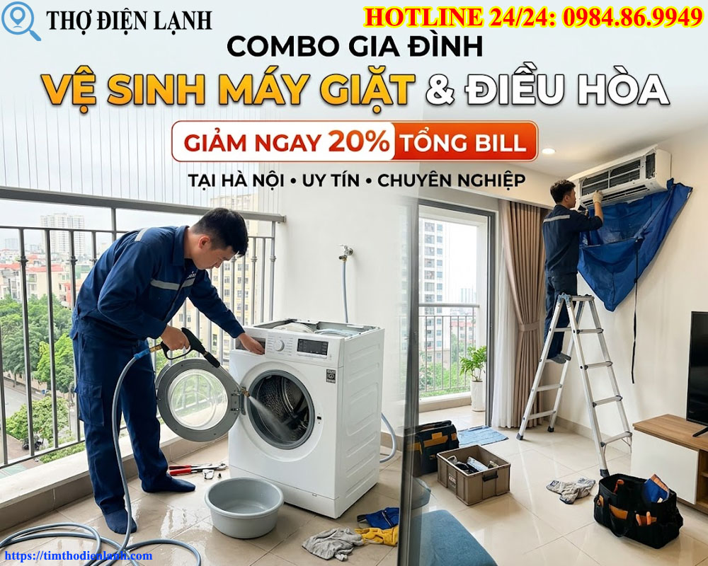 Gói Vệ Sinh Máy Giặt Và Điều Hòa Tại Hà Nội