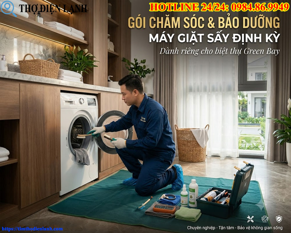 Gói chăm sóc, bảo dưỡng máy giặt sấy định kỳ cho biệt thự Green Bay