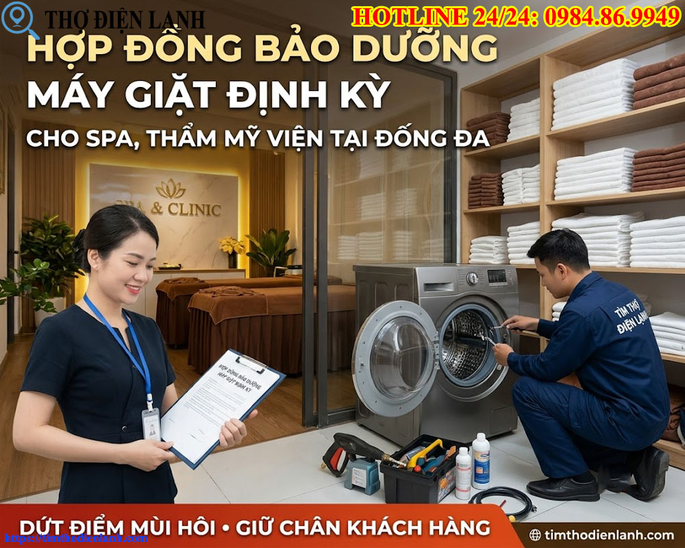 Hợp Đồng Bảo Dưỡng Máy Giặt Định Kỳ cho Spa, Thẩm mỹ viện Tại Đống Đa