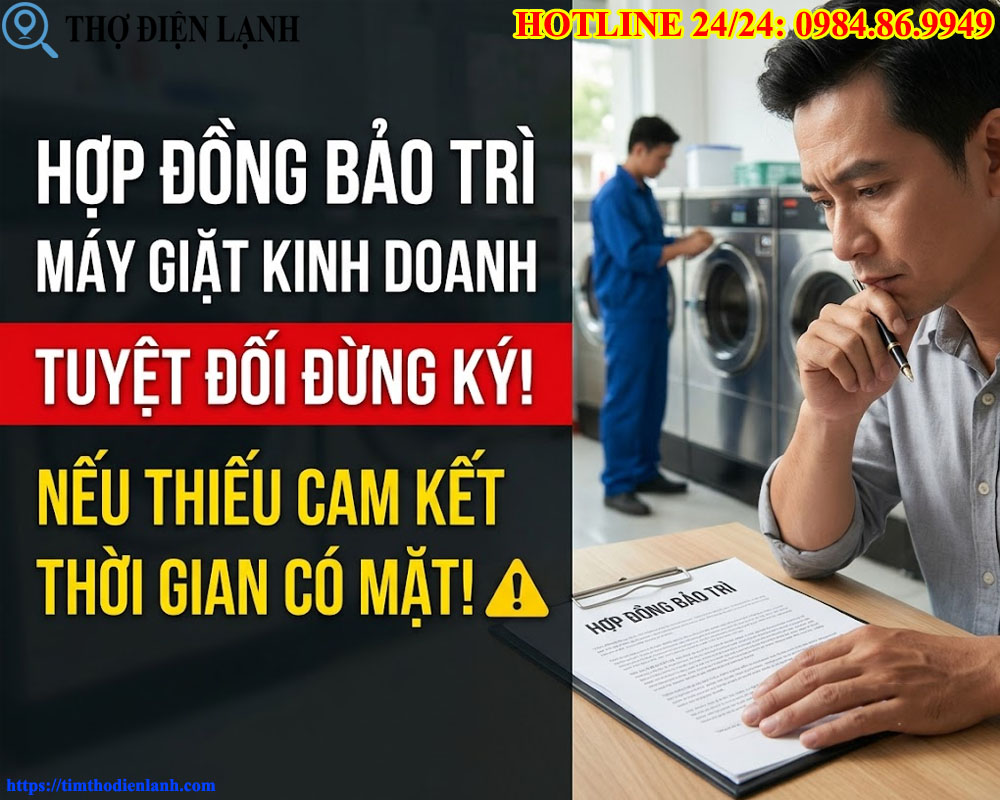 Hợp đồng bảo trì máy giặt kinh doanh