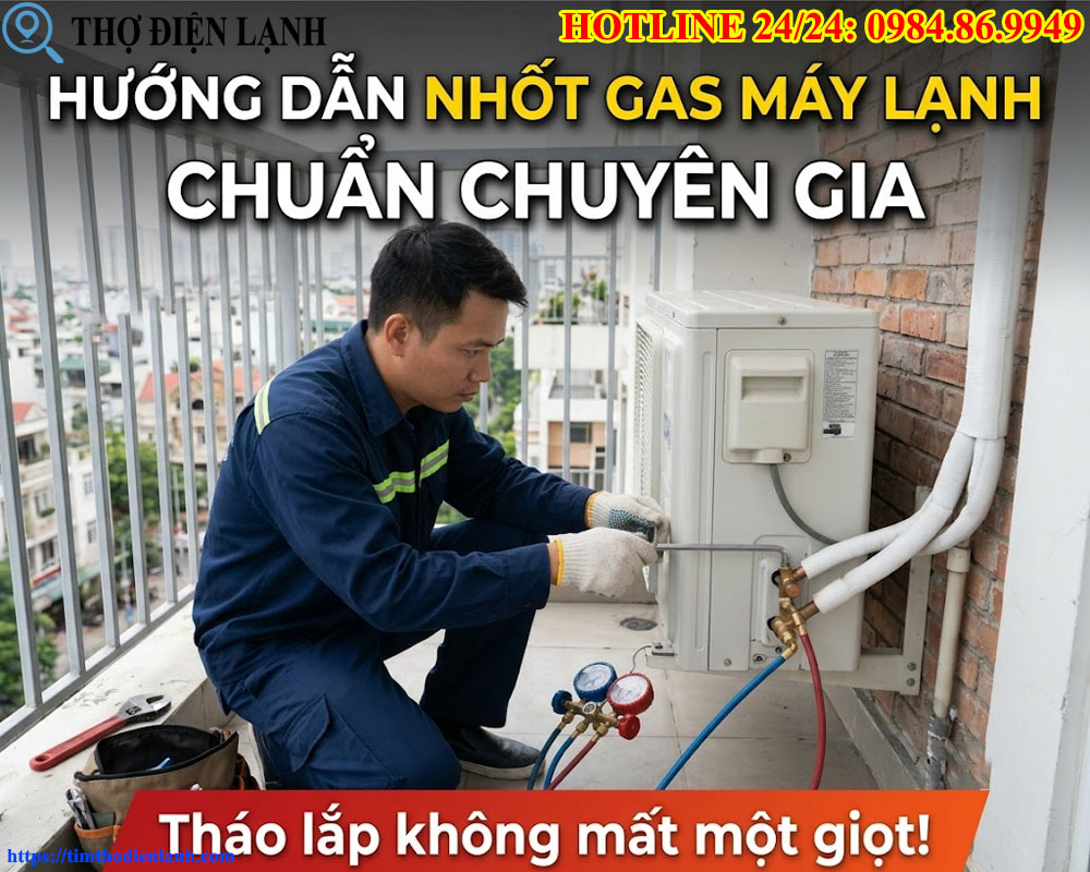 Hướng Dẫn Nhốt Gas Máy Lạnh Chuẩn Chuyên Gia