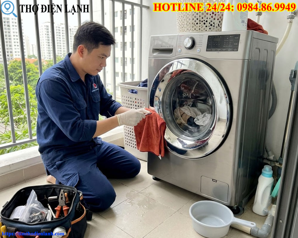 Kẹt Cửa Máy Giặt Lồng Ngang Mở Khẩn Cấp Tại TP.HCM