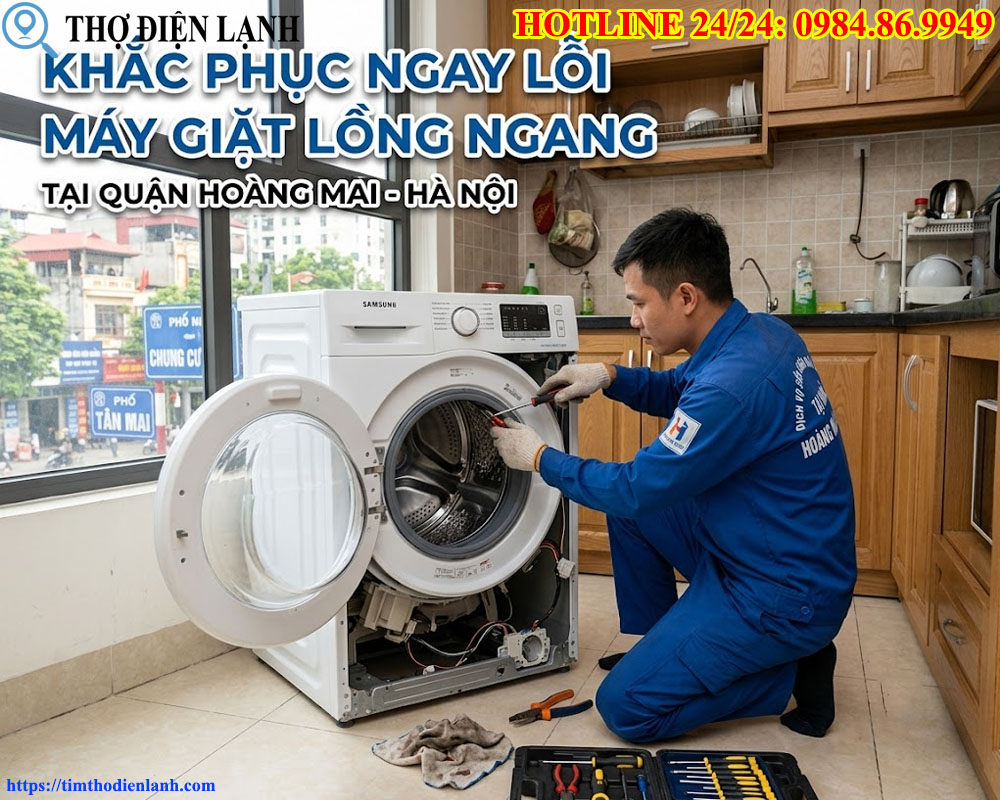 Khắc Phục Ngay Lỗi Máy Giặt Lồng Ngang Tại Hoàng Mai