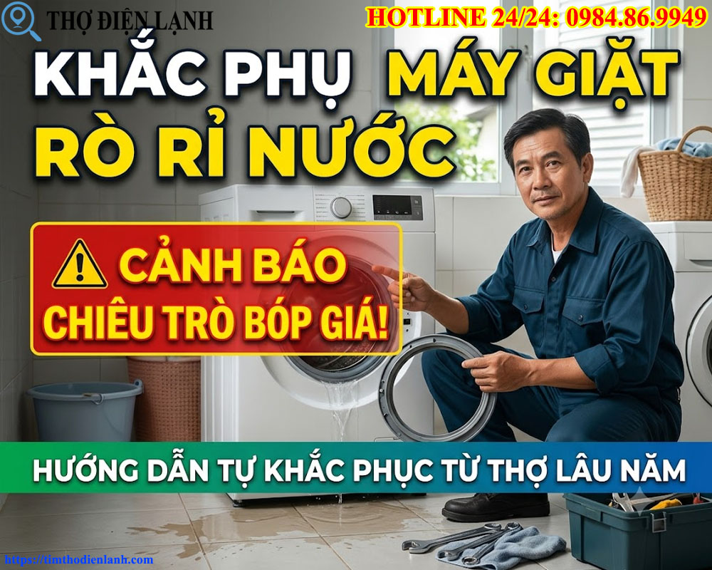 Khắc phục máy giặt rò rỉ nước