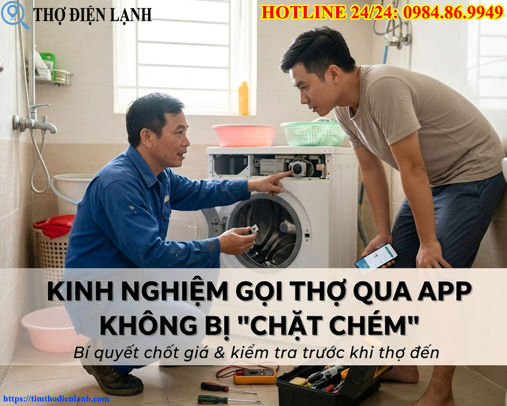 Kinh nghiệm gọi thợ qua ứng dụng không bị chặt chém