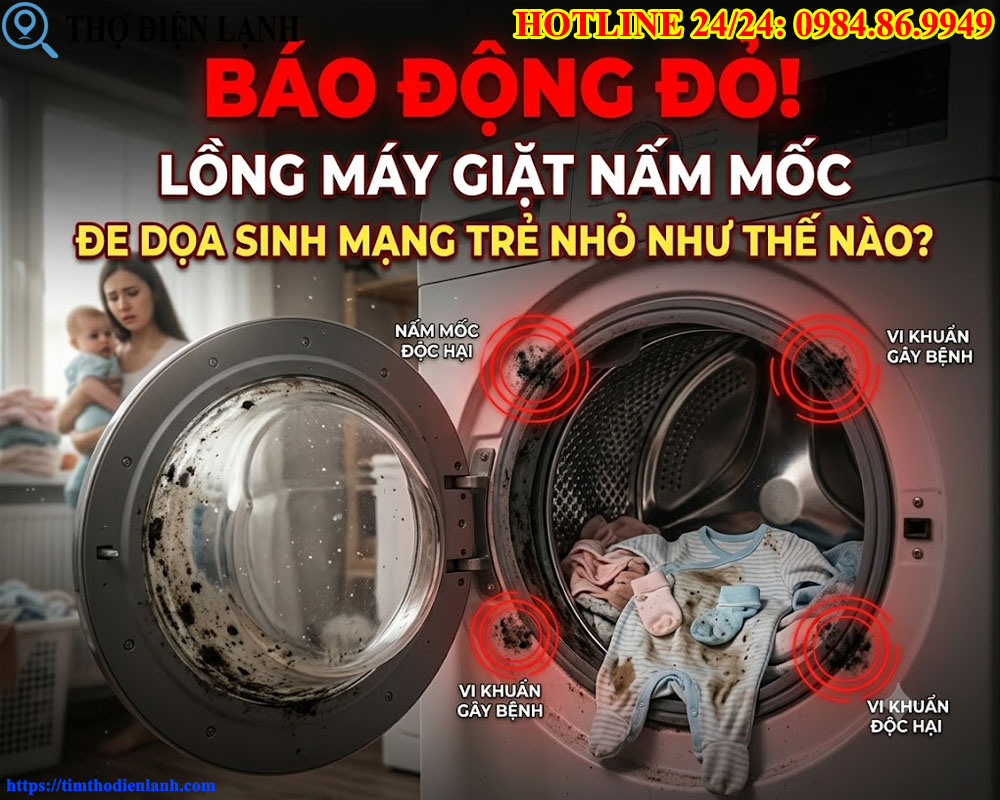 Lồng máy giặt nấm mốc