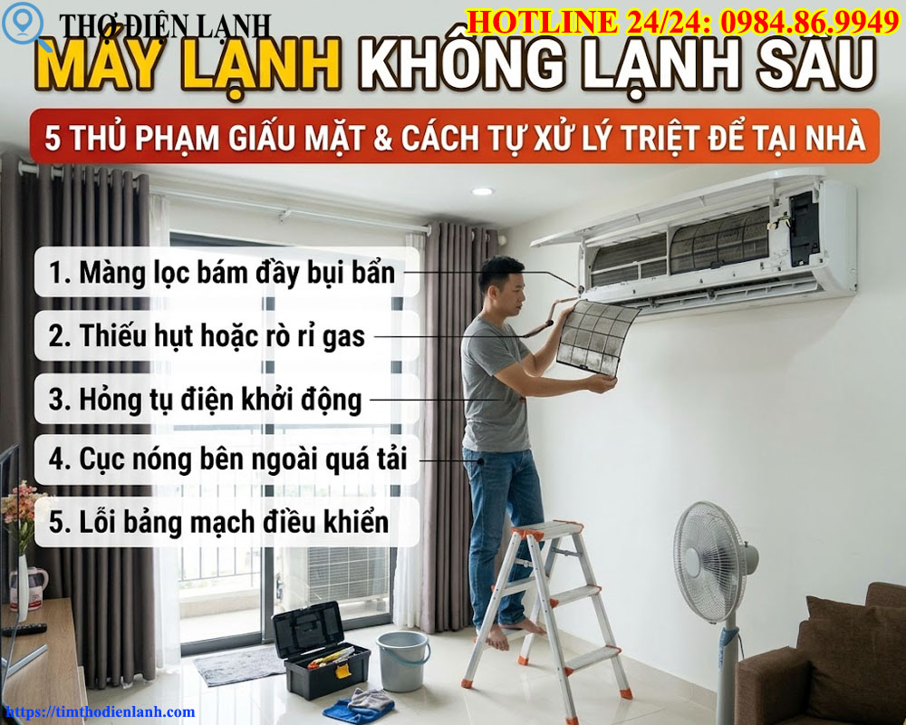 Máy lạnh không lạnh sâu