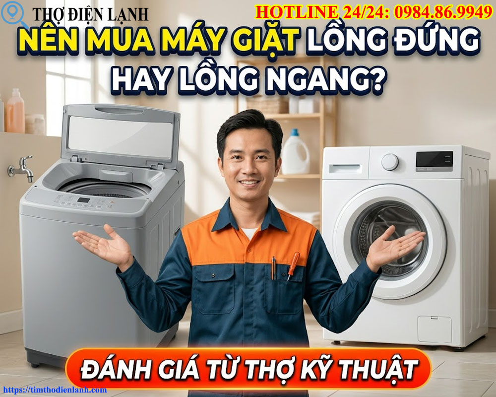 Nên mua máy giặt lồng đứng hay lồng ngang