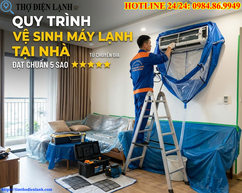 Quy Trình Dịch Vụ Vệ Sinh Máy Lạnh Tại Nhà
