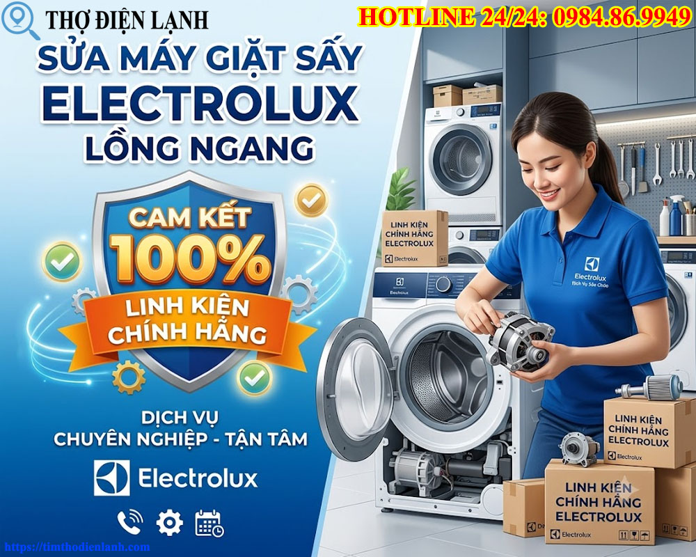 Sửa Máy Giặt Sấy Electrolux Lồng Ngang