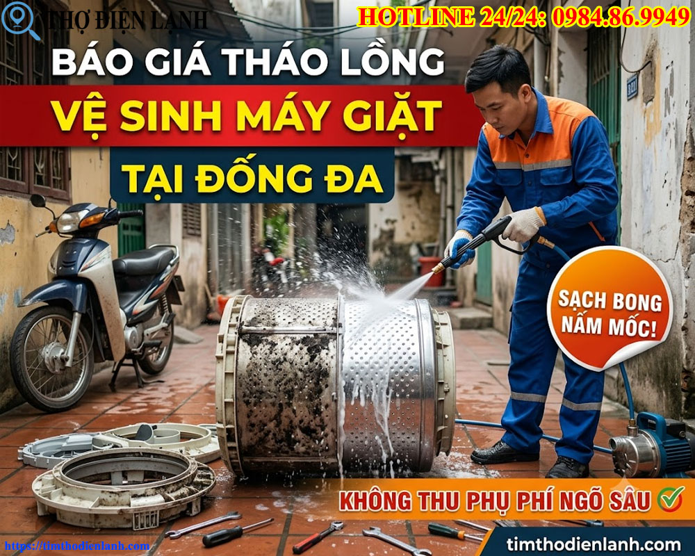 Tháo Lồng Vệ Sinh Máy Giặt Tại Đống Đa