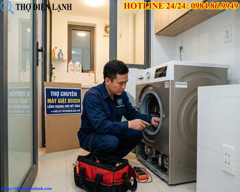 Thợ Chuyên Máy Giặt Bosch Lồng Ngang Khu Mỹ Đình