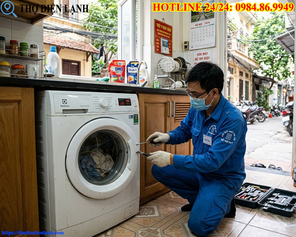 Thợ Cứu Hộ Máy Giặt Cửa Ngang Không Mở Được Cửa Tại Hà Nội