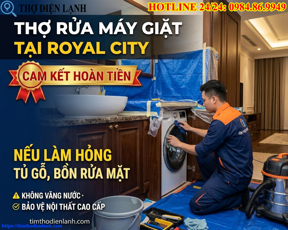 Thợ Rửa Máy Giặt Tại Royal City